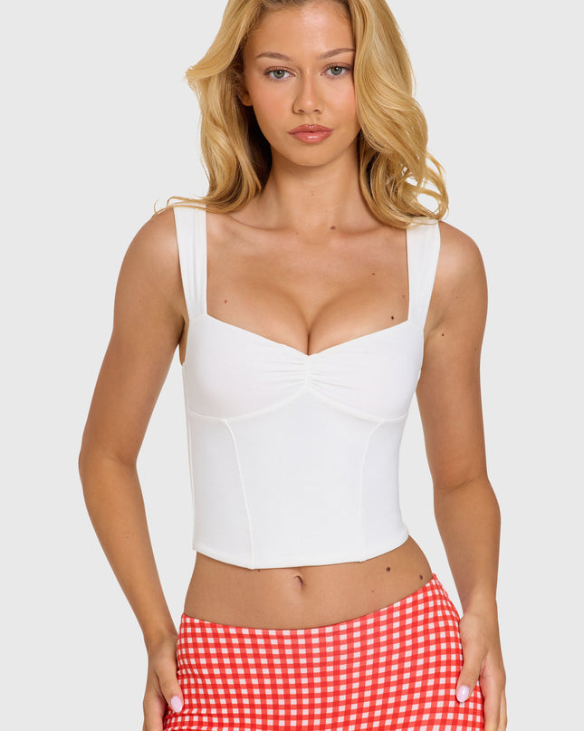 Coconut Modal Ruched Bust Top