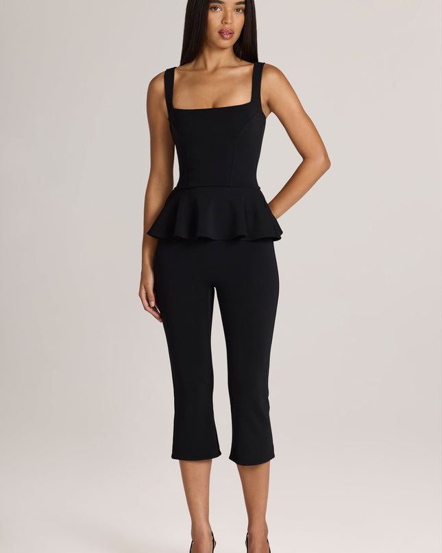 Black Ponte Capri Trousers