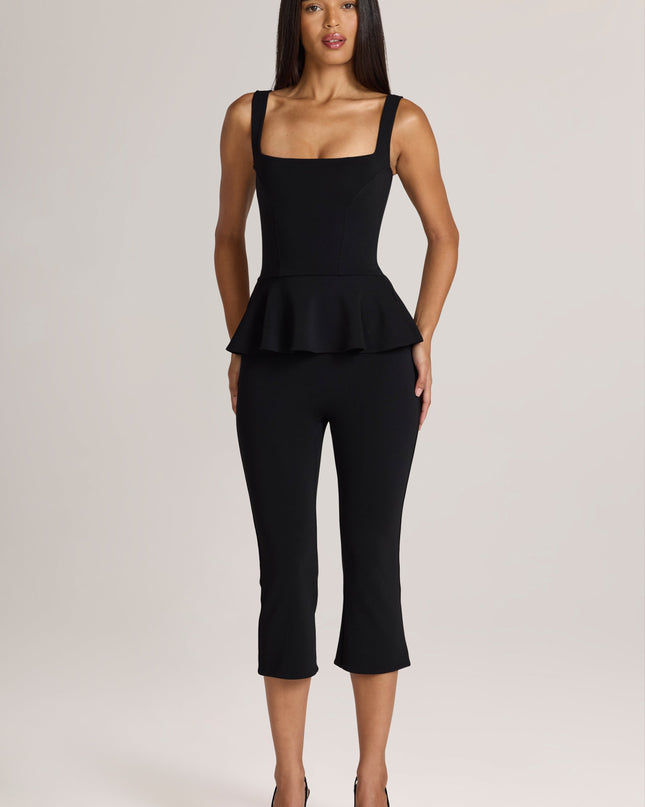 Black Ponte Capri Trousers
