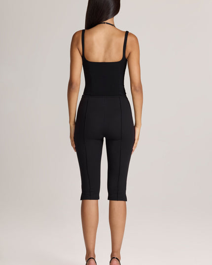 Black Ponte Capri Leggings