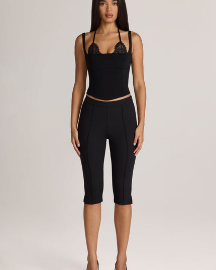 Black Ponte Capri Leggings