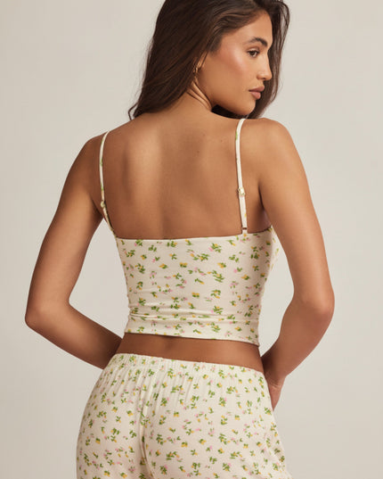 Lemon Print Modal Camisole Pyjama Top