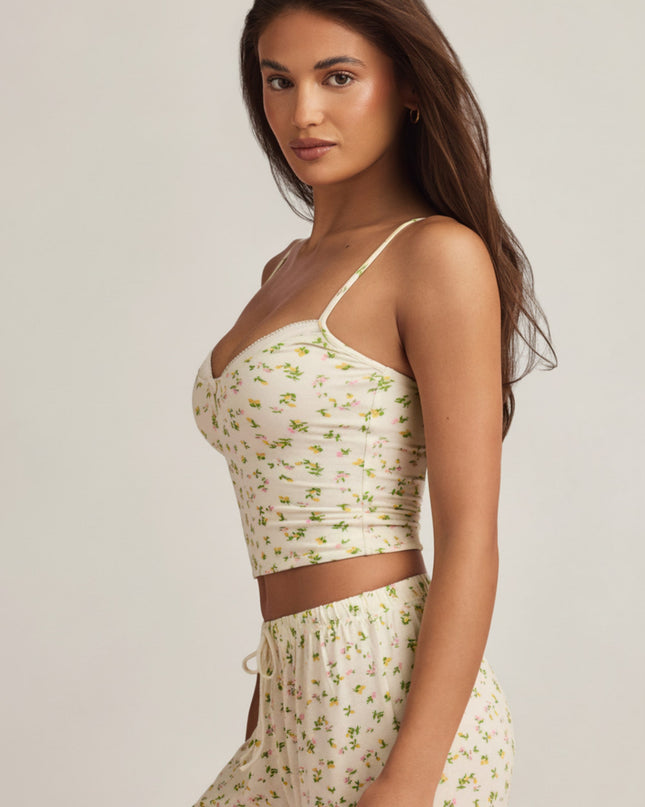 Lemon Print Modal Camisole Pyjama Top