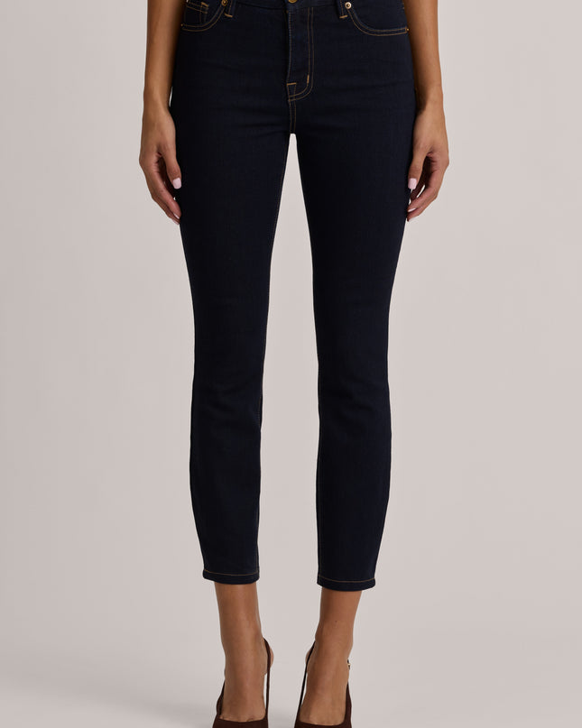 Dark Wash High-Rise Cropped Skinny Jeans