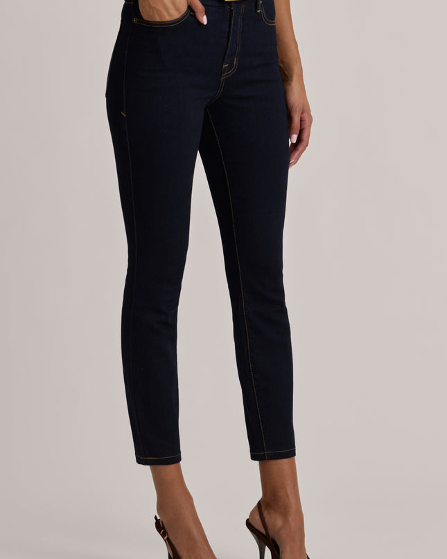 Dark Wash High-Rise Cropped Skinny Jeans