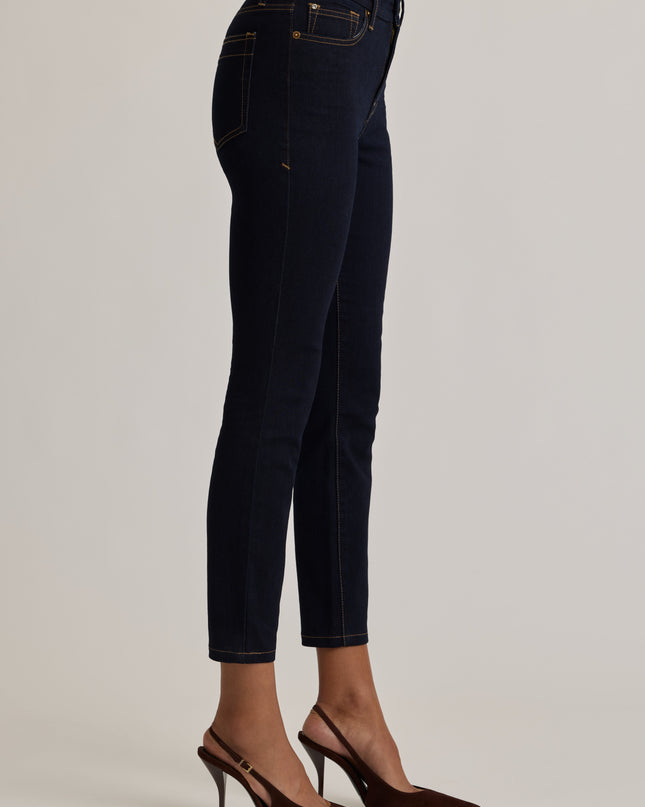 Dark Wash High-Rise Cropped Skinny Jeans
