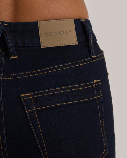Dark Wash High-Rise Cropped Skinny Jeans