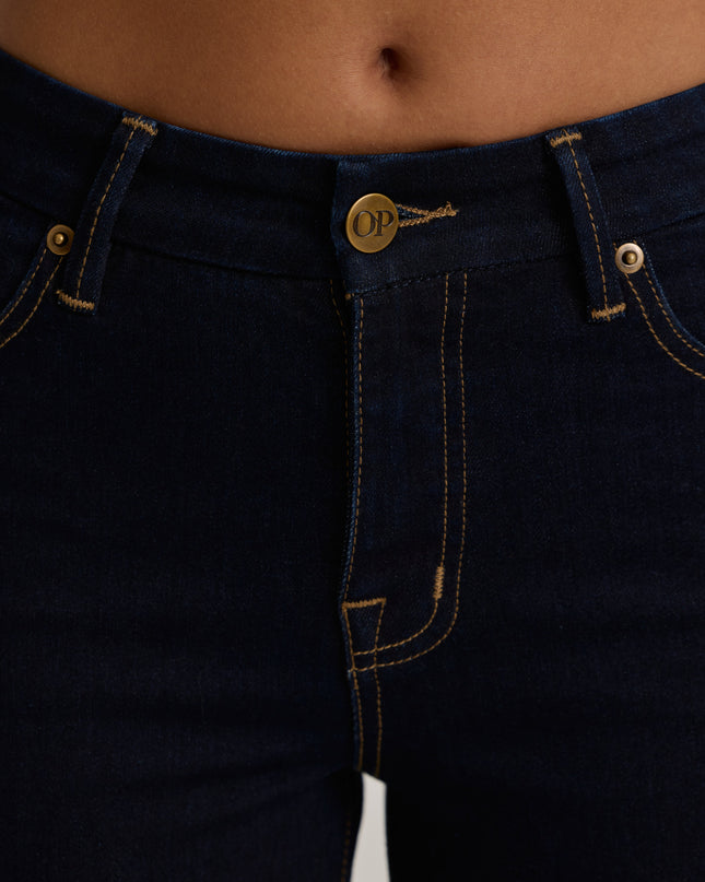 Dark Wash High-Rise Cropped Skinny Jeans