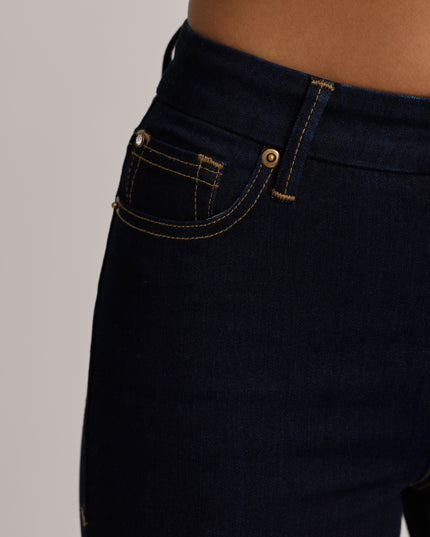 Dark Wash High-Rise Cropped Skinny Jeans