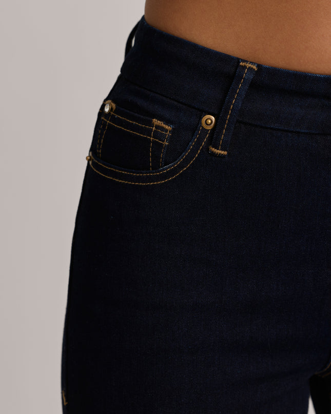 Dark Wash High-Rise Cropped Skinny Jeans
