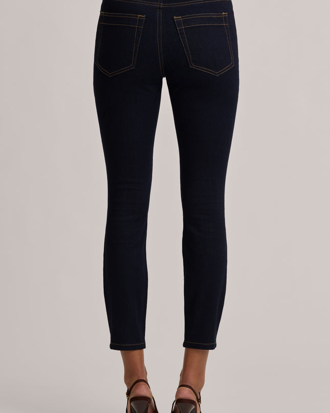 Dark Wash High-Rise Cropped Skinny Jeans