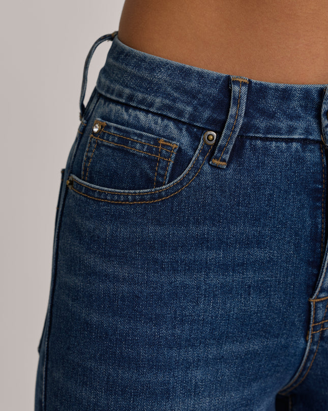 Mid Wash High-Rise Cropped Skinny Jeans