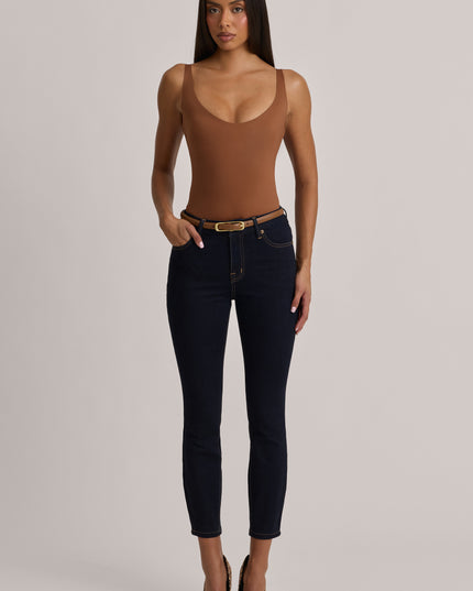Almond Scoop-Neck Cheeky Bodysuit
