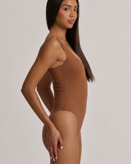 Almond Scoop-Neck Cheeky Bodysuit