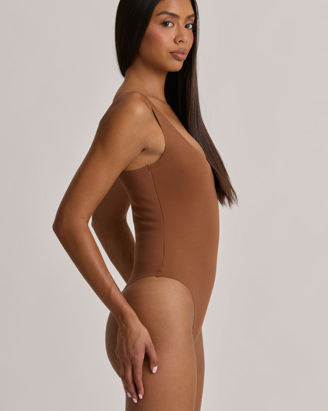 Almond Scoop-Neck Cheeky Bodysuit