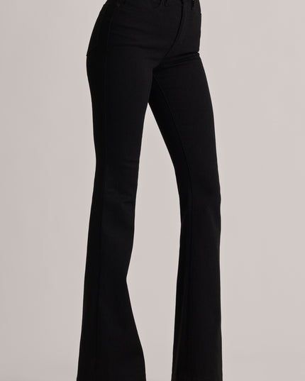 Black Wash High-Rise Flared Jeans