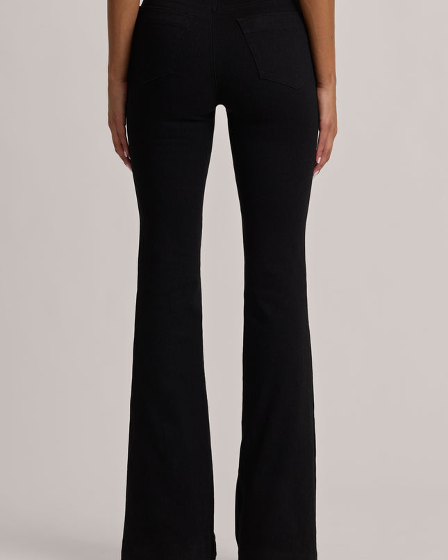 Black Wash High-Rise Flared Jeans