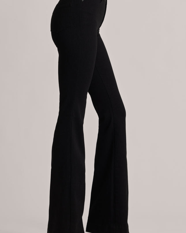 Black Wash High-Rise Flared Jeans