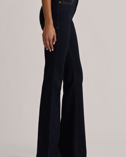 Dark Wash High-Rise Flared Jeans