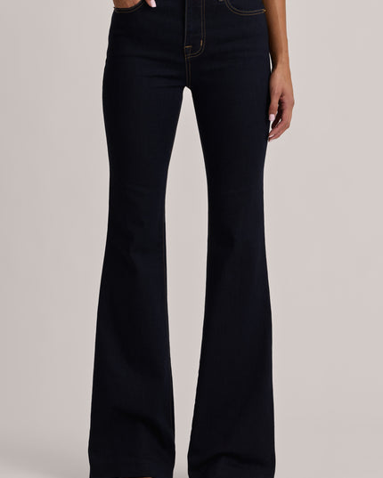 Dark Wash High-Rise Flared Jeans