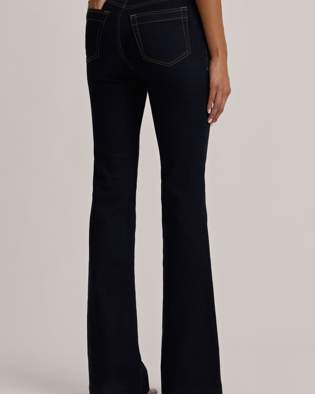 Dark Wash High-Rise Flared Jeans