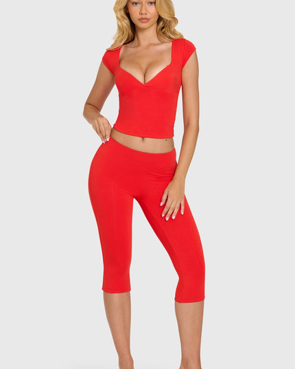 Cherry Modal Capri Leggings