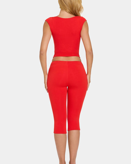 Cherry Modal Capri Leggings