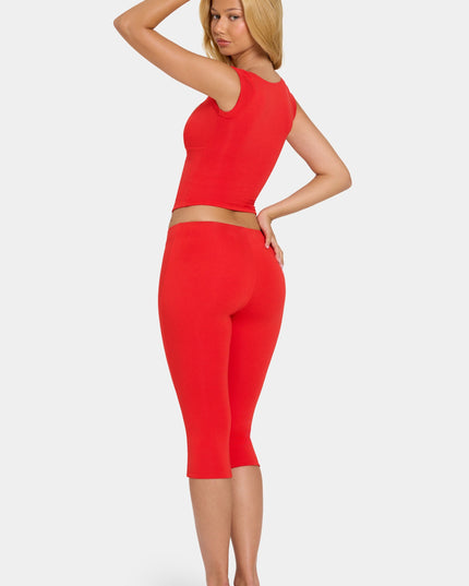 Cherry Modal Capri Leggings