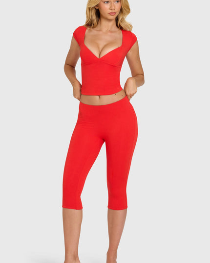 Cherry Modal Capri Leggings