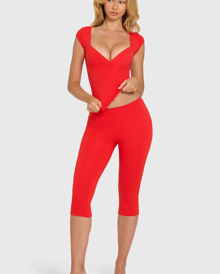 Cherry Modal Capri Leggings