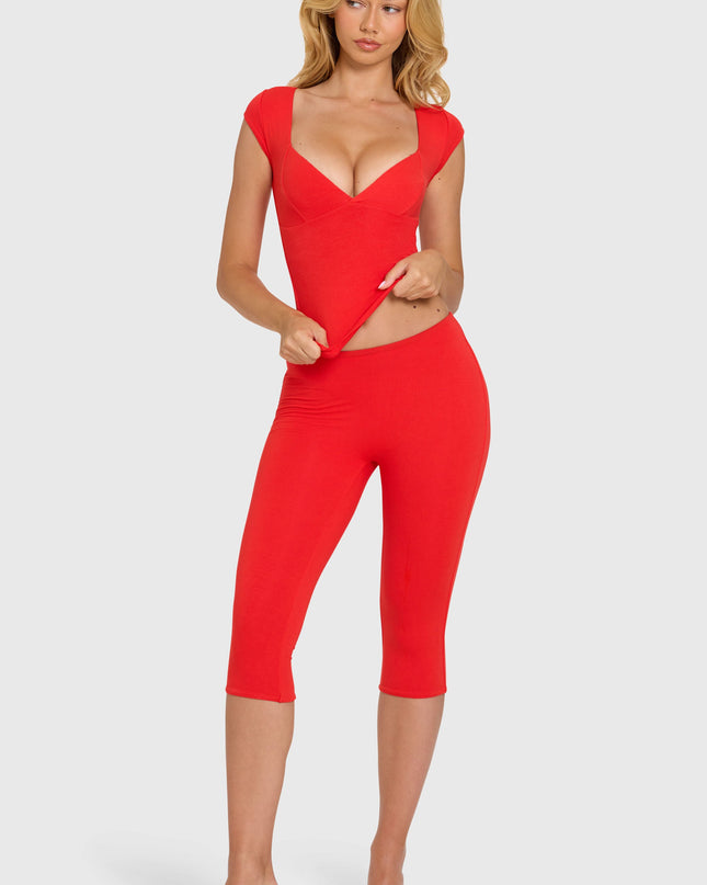 Cherry Modal Capri Leggings