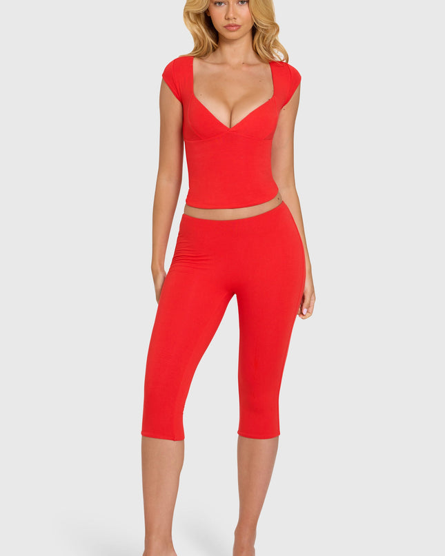 Cherry Modal Capri Leggings