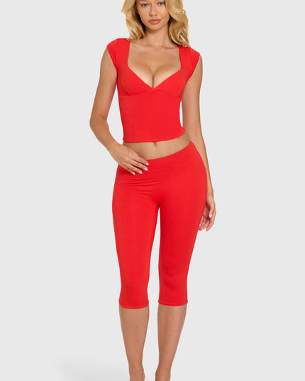 Cherry Modal Capri Leggings