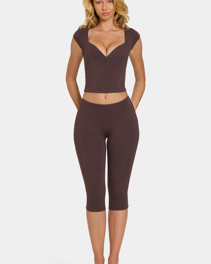 Chocolate Modal Capri Leggings