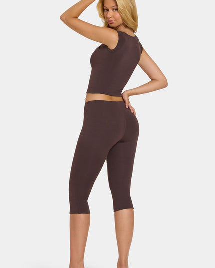 Chocolate Modal Capri Leggings