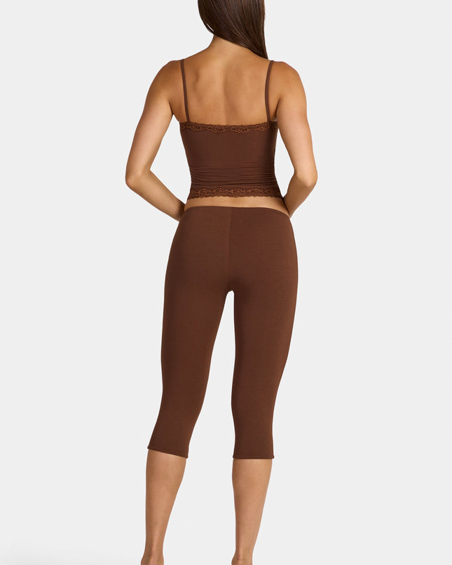 Cocoa Brown Modal Capri Leggings
