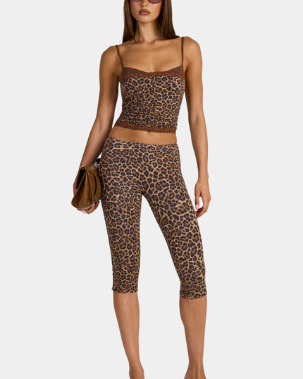 Leopard Modal Capri Leggings