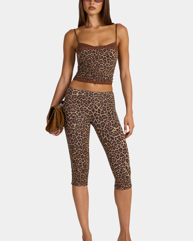 Leopard Modal Capri Leggings