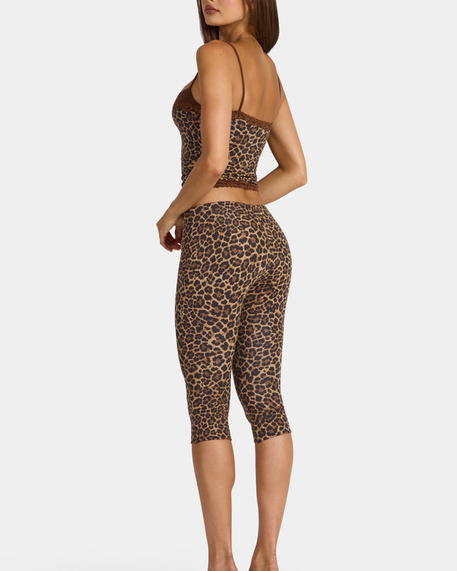 Leopard Modal Capri Leggings