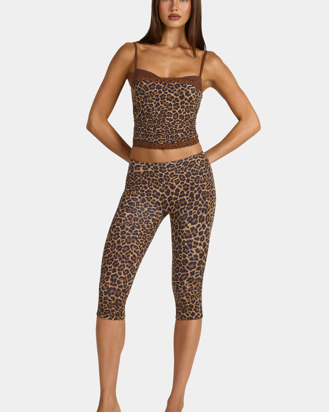 Leopard Modal Capri Leggings