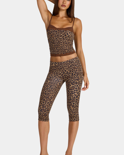 Leopard Modal Capri Leggings