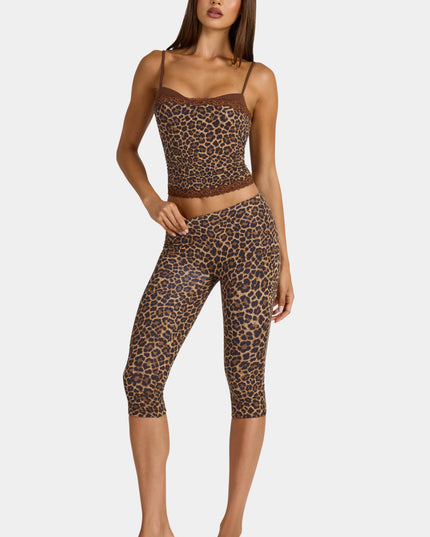 Leopard Modal Capri Leggings