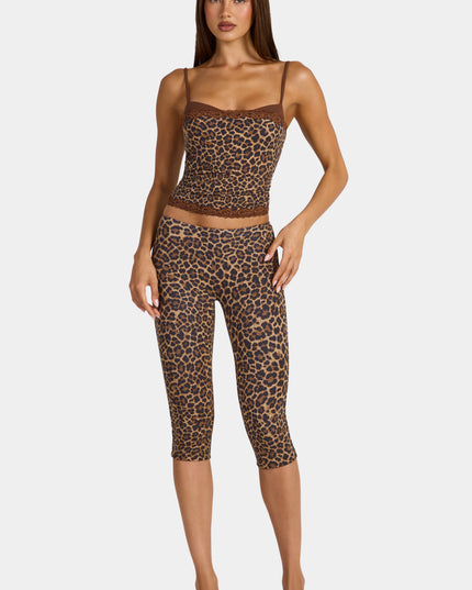 Leopard Modal Capri Leggings