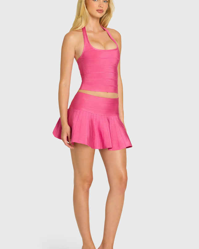 Raspberry Bandage Low-Rise Mini Skirt