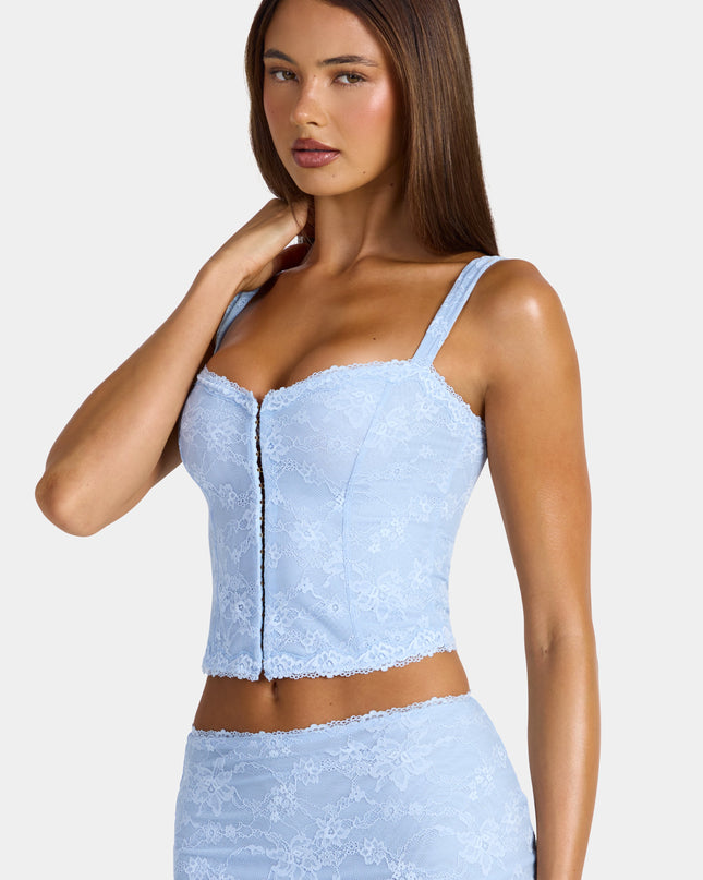 Arctic Blue Lace Cami Top