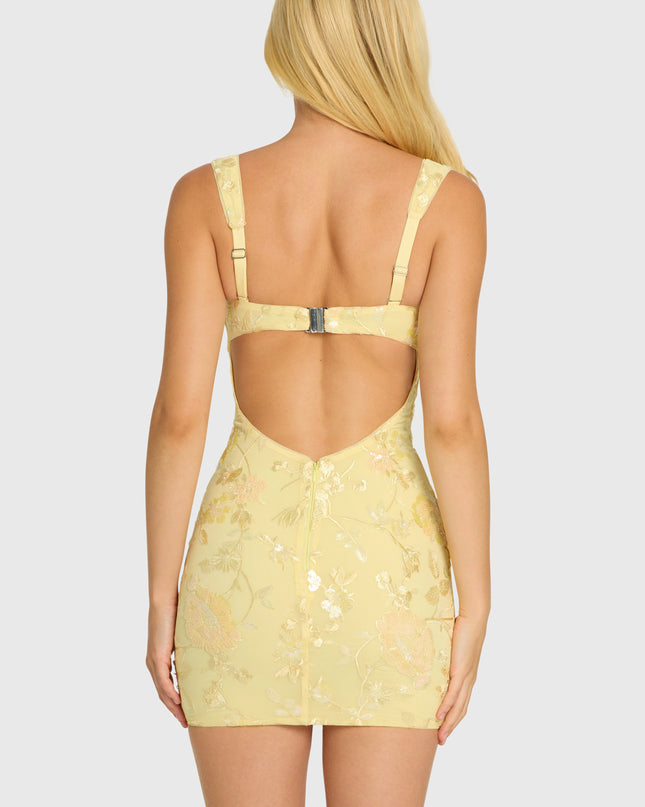 Butter Embellished Bodycon Mini Dress