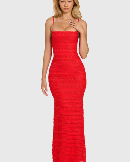 Cherry Lace Maxi Dress