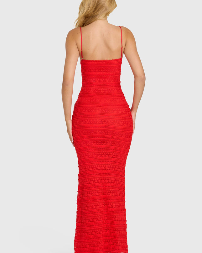 Cherry Lace Maxi Dress