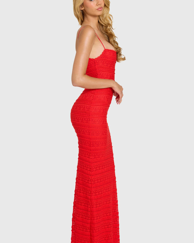 Cherry Lace Maxi Dress