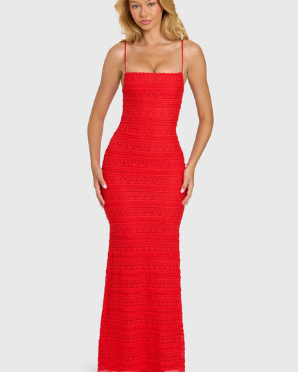 Cherry Lace Maxi Dress